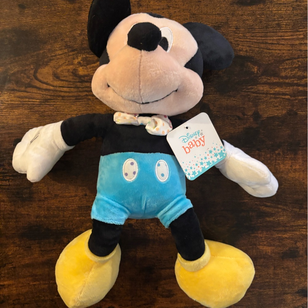 Disney Mickey Mouse Plush - Black, Blue, Yellow